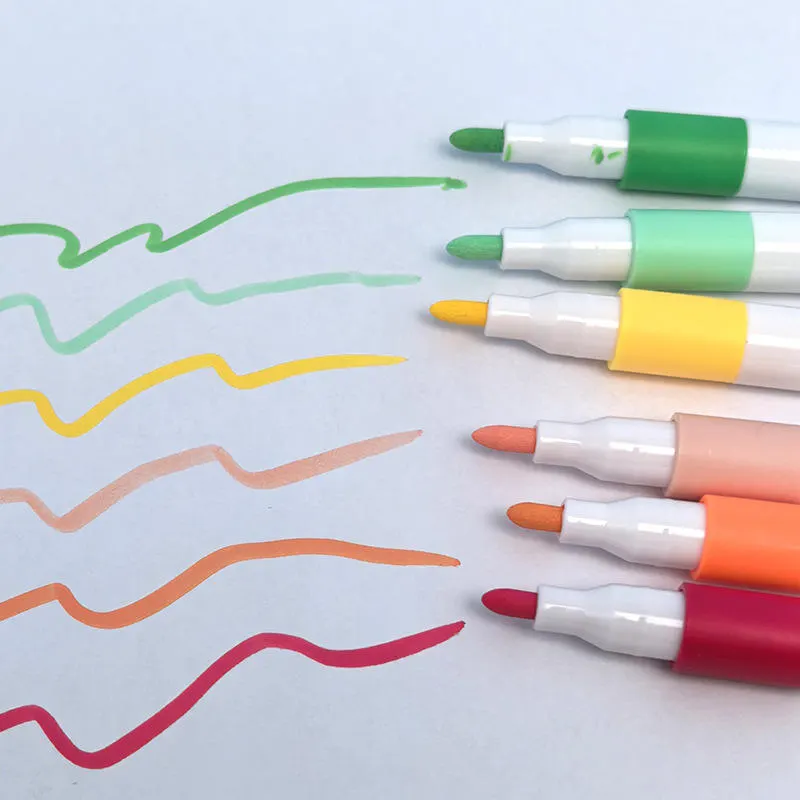 12 Pcs Acrylic Paint Marker Set Vibrant Multicolor Normal Quality Waterproof & Permanent Paint Pens for Rock, Wood, Glass, Fabric, Ceramic, Canvas, DIY Crafts, Drawing & Creative Art | Buy2Enjoy