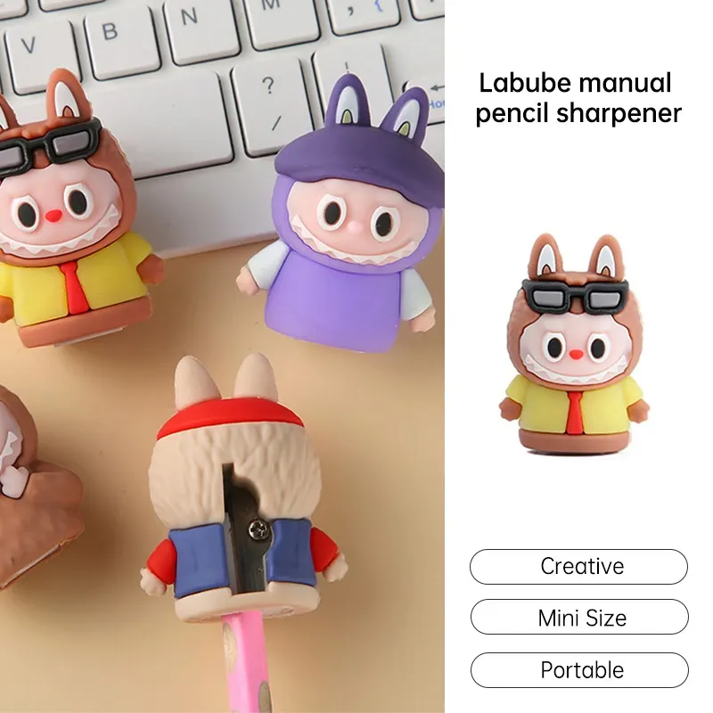 Cute Cartoon Animal Rolling Friends Pencil Sharpener – Manual Hand-Crank Pencil Cutter, Adorable Pink Design for Kids & Students, School & Office Stationery Gift | Buy2Enjoy