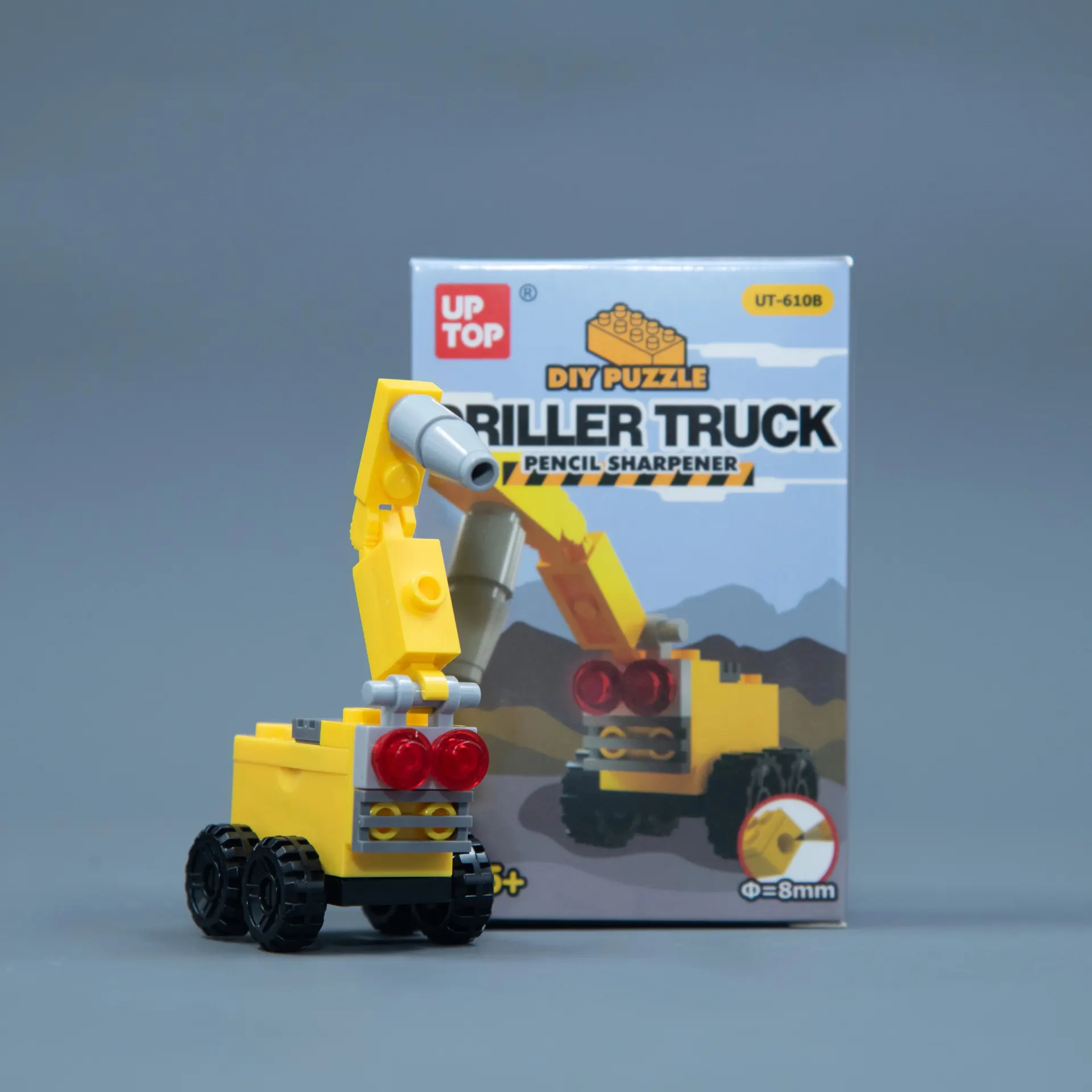 DIY Puzzle Brick Building Block Pencil Sharpener Driller Truck Design, Creative Construction Toy & Manual Pencil Cutter for Kids, Students, School Stationery Gift | Buy2Enjoy