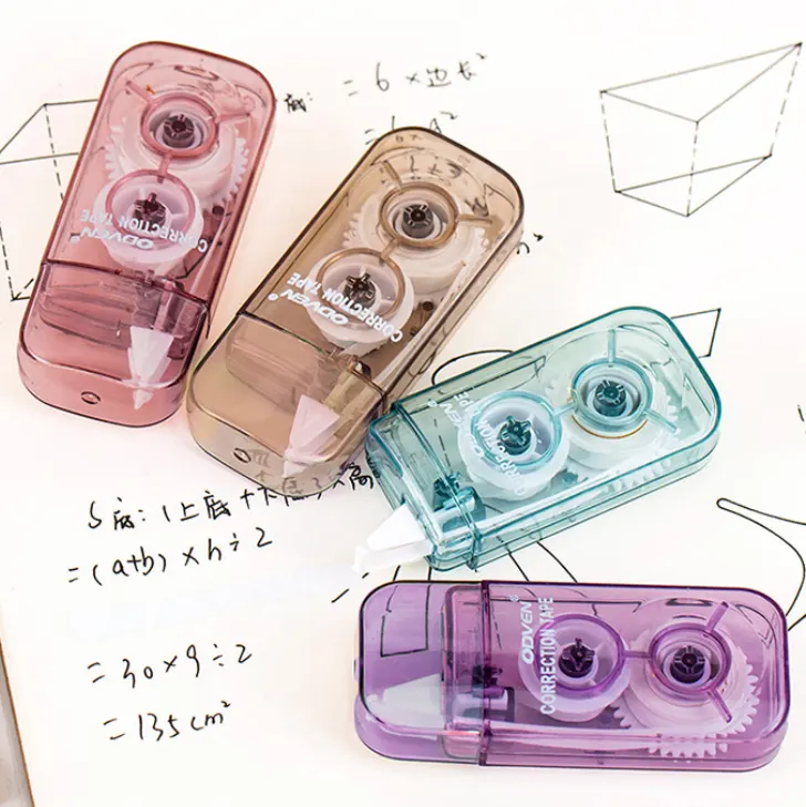 Fancy Premium 6 Pcs Multicolor Correction Tape Set High-Quality Smooth Correction Rollers with Transparent Colorful Design & Storage Case, Portable School & Office Stationery Pack | Buy2Enjoy