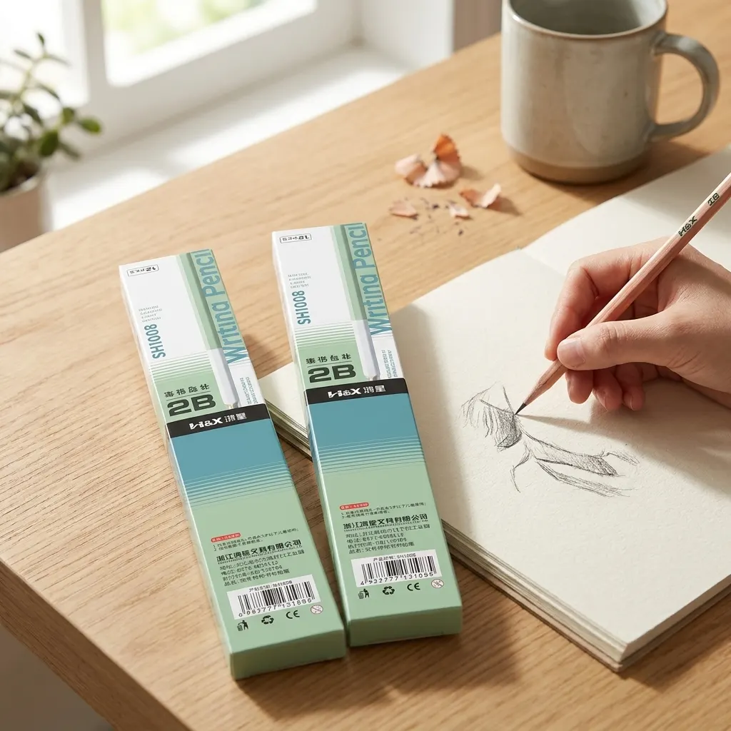 H&X Hongxing SH1008 Premium 2B Pencils – 12 Pcs Classic Aesthetic Writing, Drawing & Sketching Pencil Set, Smooth Dark Graphite Lead for School, Office & Artists | Buy2Enjoy