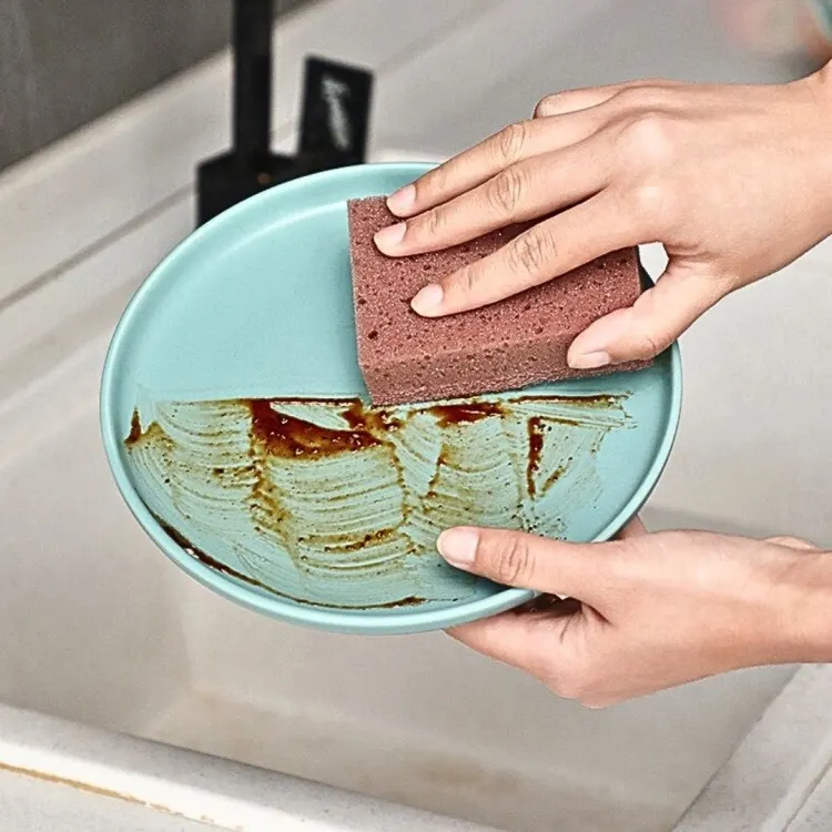 Pack of 5 Double-Sided Kitchen Cleaning Sponges – High Density Non-Stick Dishwashing Scrubber for Pots, Pans, Dishes, Glass & Metal Surfaces | Buy2Enjoy.Pk