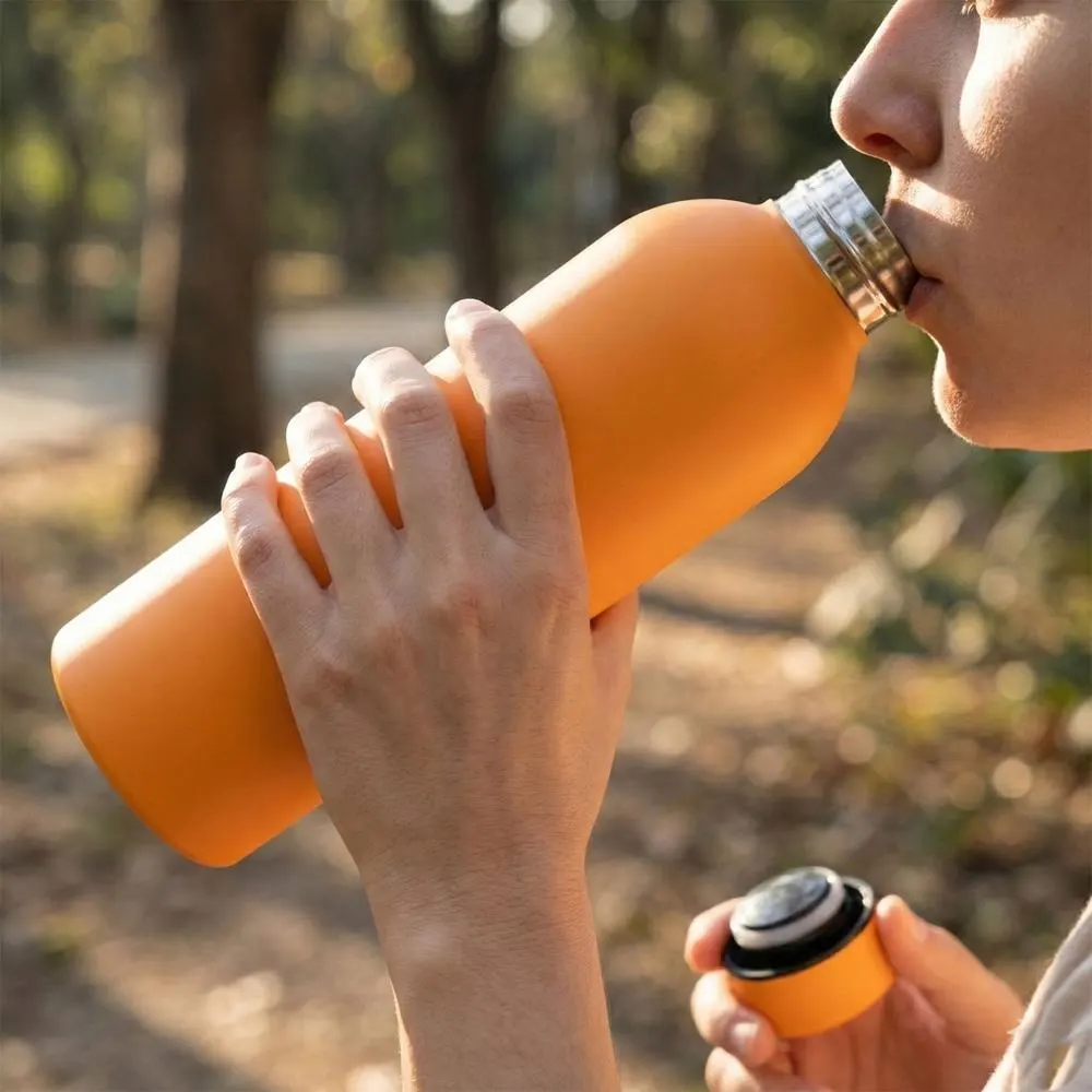 Premium SUS 304 Stainless Steel Vacuum Thermos Bottle 500ml – Double-Wall Insulated Water Bottle, Durable Small-Mouth Travel Cup for School, Office, Sports & Outdoor Use | Buy2Enjoy