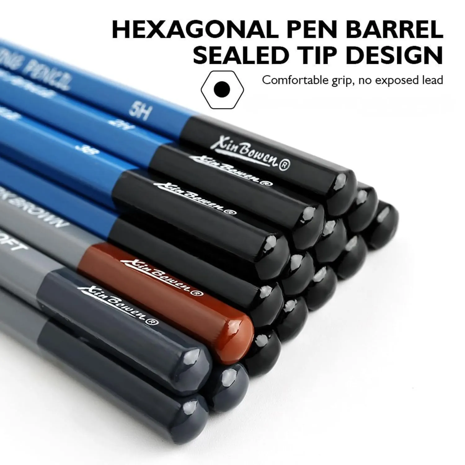 Premium Xin Bowen 17-Piece Professional Sketching Art Set – 12 Graphite Pencils (5H–8B), 4 Charcoal Pencils & Metal Sharpener, Specialized Drawing & Shading Kit for Artists, Beginners & Students | Buy2Enjoy