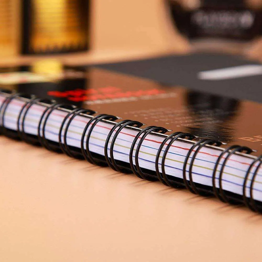SHEN SHI SS 5850 A6 Premium Aesthetic Spiral Notebook  105 Sheets, 4-Subject Color Dividers, PP Plastic Cover, 8mm Ruled Pages for Planning, Notes, School & Office | Buy2Enjoy