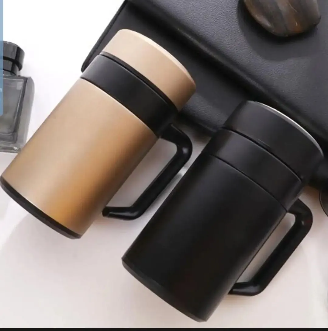 Stainless Steel Coffee Mug 500ML Vacuum Insulated Cup SUS 304/316, Heat Resistant Coffee & Tea Mug with Handle, 6 to 12 Hour Hot and Cold Thermos for Travel, Office & Gym | Buy2Enj