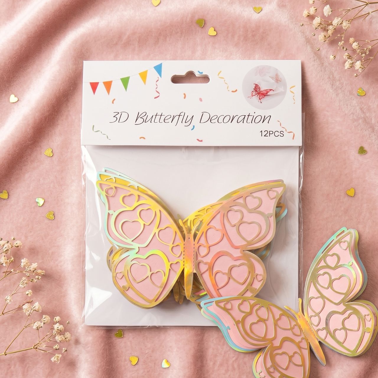 12 Pcs 3D Butterfly Wall Stickers Colorful Butterfly Room Décor Set for Bedroom, Living Room, Birthday Parties, Cake Decoration & DIY Home Crafts | Buy2Enjoy