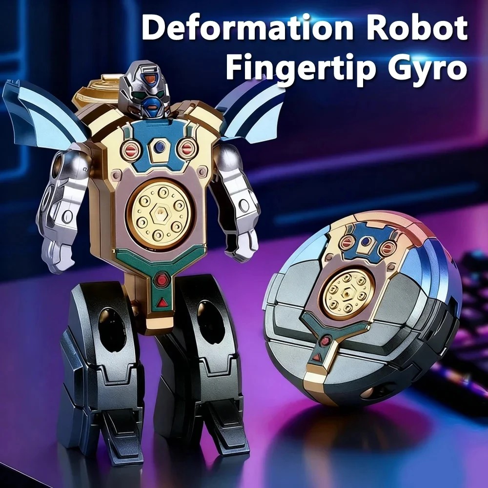 360° Rotating Deformed Robot Fidget Spinner Transforming Mechanical Ball Fingertip Gyro Toy Anti-Stress Sensory Desk Spinner for Kids & Adults | Buy2Enjoy