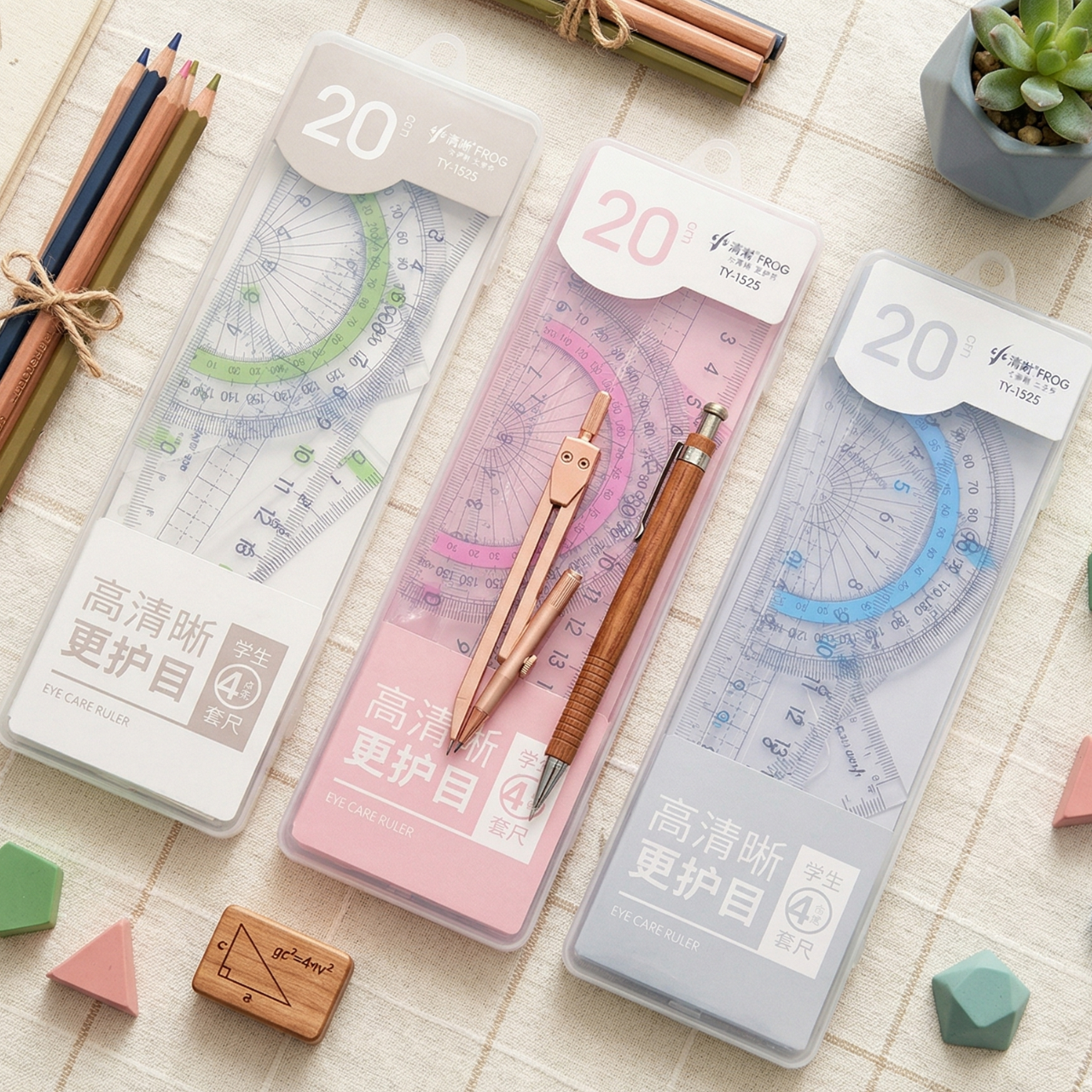 4 in 1 Multipurpose Geometry Set Scale ruler D Protector and set Square Best Quality Drafting Tools Math Geometry Tools Math Ruler for Students | Buy2Enjoy
