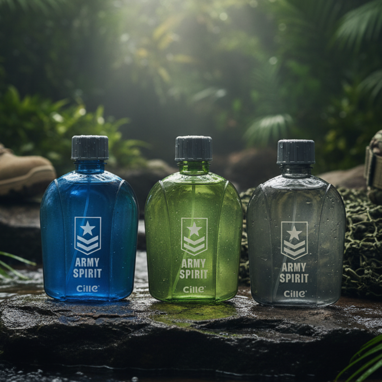 950ML Cille Army Spirit Sports Bottle, Leak Proof Portable Water Container, Anti Drop Glass Bottle, Protein Shaker, Multi Purpose Bottle for Gym, Hiking & Travel | Buy2Enjoy
