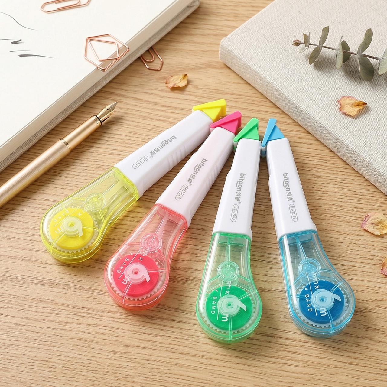 Adhesive fluorescent highlighter masking tape fluorescence tape High Quality 6m*5mm Correction Tape Replaceable Core Portable Fluorescent Highlighter Marking Roller |  Buy2Enjoy