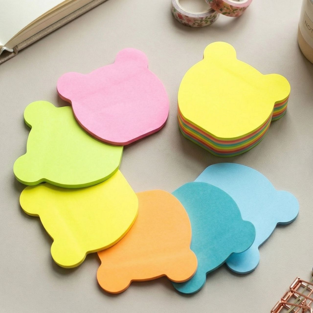 Bear sticky notes Sticky Notes Fancy Design sheets cute stationary supplies memo pads memo sheets Sticky Notes Multicolour Size  Post It Notes Buy2Enjoy