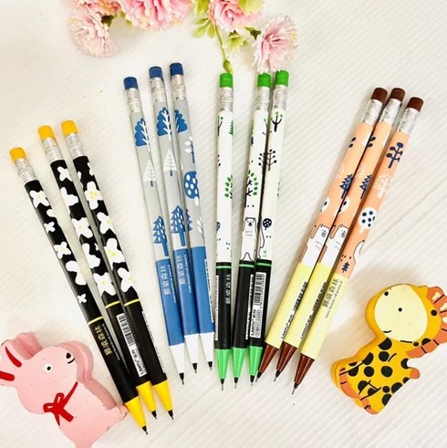Candy Mechanical Lead Pencil With Free lead box ( 15 leads ) and Eraser 0.5 mm Multicolor Cute mechanical Pencil Lovely Automatic Pencil School Office Supply | Buy2Enjoy