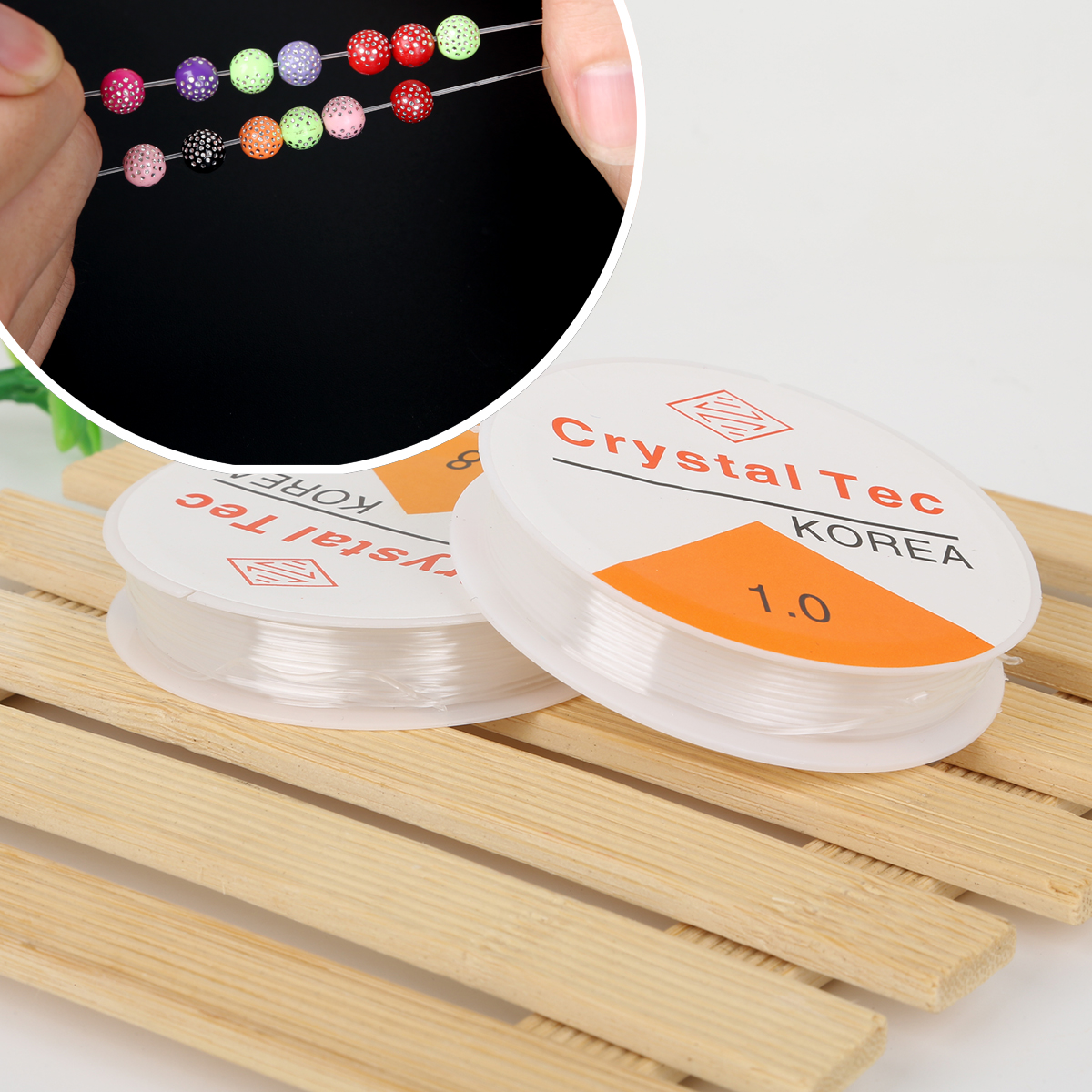 Crystal Tec Elastic String Transparent Beading Cord 1 Yard Strong Stretch Line for Jewelry Making Bracelets DIY Crafts Crystal Thread | Buy2Enjoy