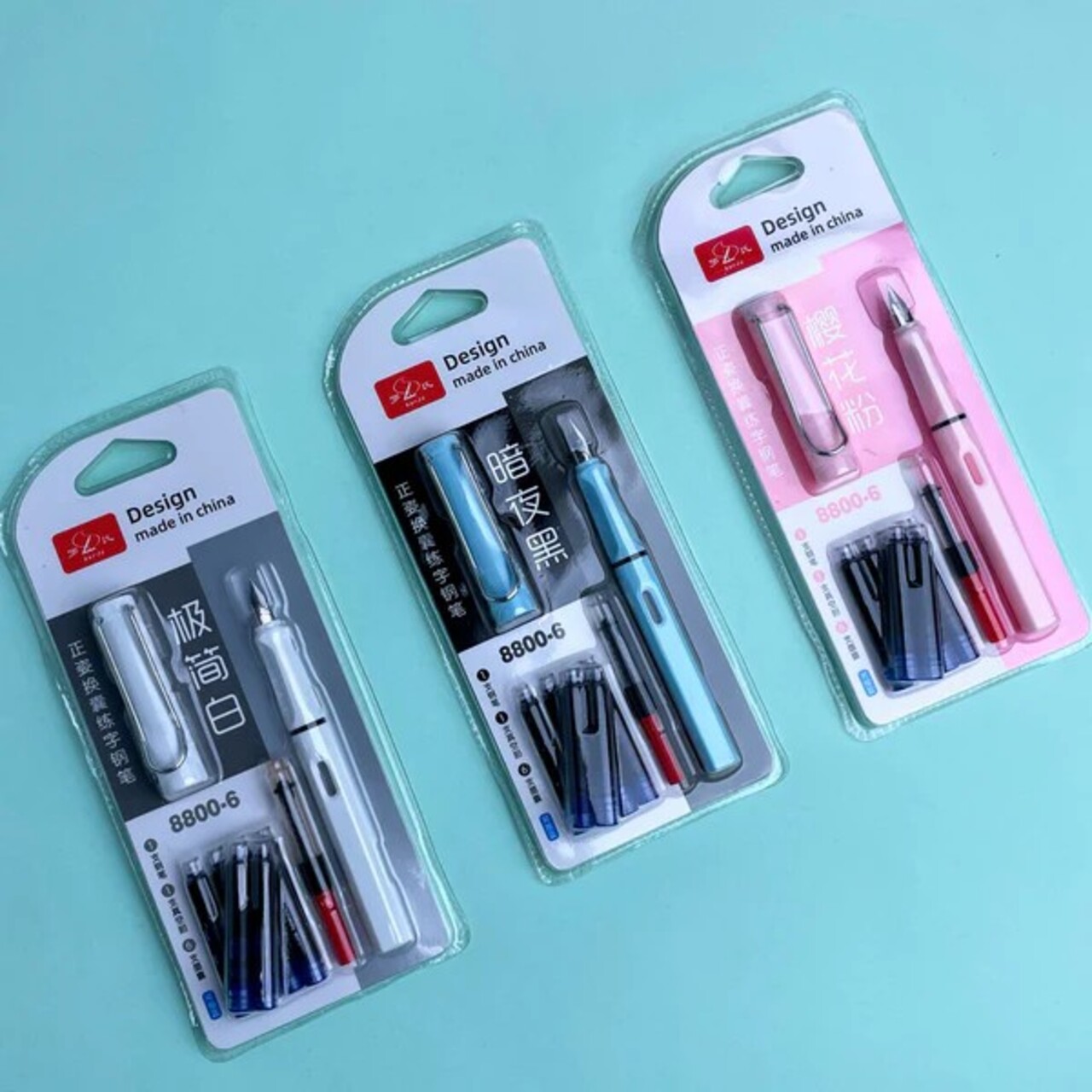 Cute Fountain Ink Pen Set | Smooth Writing Pen with 7 Ink Refills & 1 Refillable Converter | 2-in-1 Ink Refill System | Ideal Study Gift for Students & Stationery Lovers |Buy2Enjoy