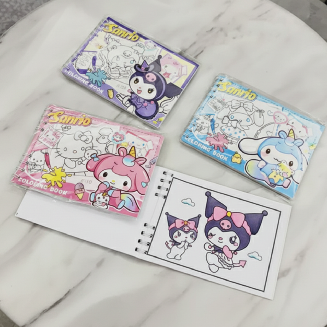 Cute Kawaii Cartoon Coloring Book Hard Binding 45 Pages 15x20cm 180g Smooth Paper for Drawing Painting Sketching with Markers Pencils | Buy2Enjoy