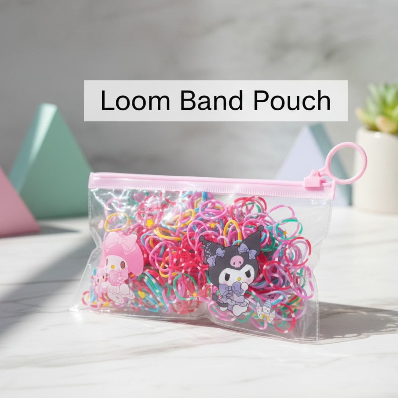 Cute Kawaii Colorful Loom Bands Kit for Girls, Rubber Band Bracelet Making Set, Loom Bands Refill Kit with Accessories, Creative DIY Jewelry Craft Toy for Kids | Buy2Enjoy