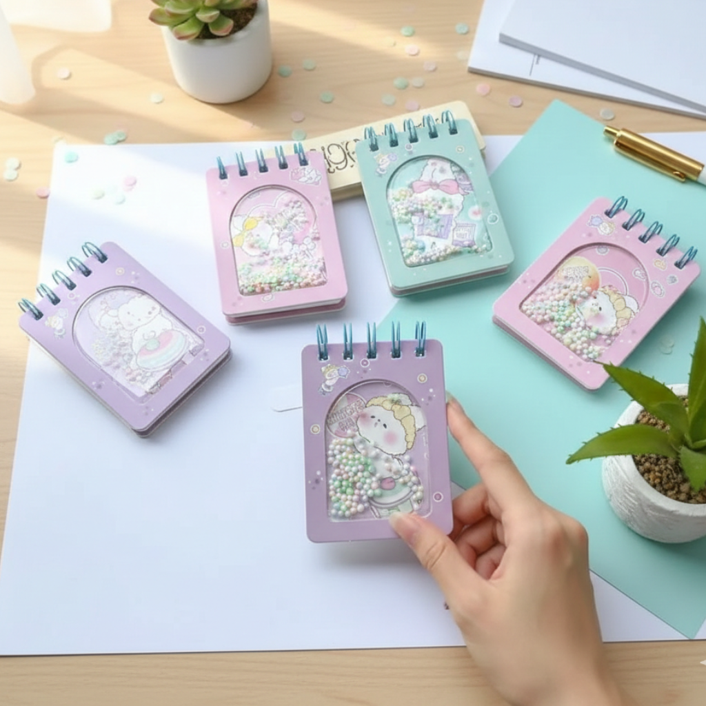 Cute Mini Pocket Notebook for Kids 75 Pages Spiral Diary (4x5 Inch) A5 Emoji & Bear Design Blank Writing Journal Portable School, College & Gift Notebook | Buy2Enjoy