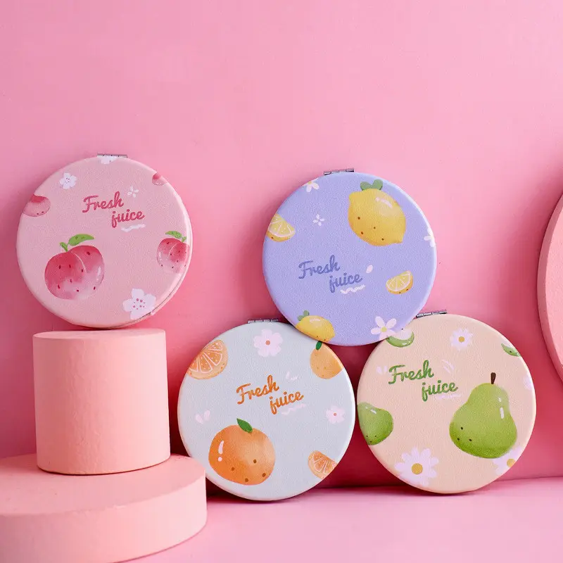 Double sided Cosmetic Makeup mirror Women Mini Compact Pocket Make Up Beauty Mirror Portable Vanity Mirror Portable Hand Mirrors 1X/2X Magnification Glitter | Buy2Enjoy