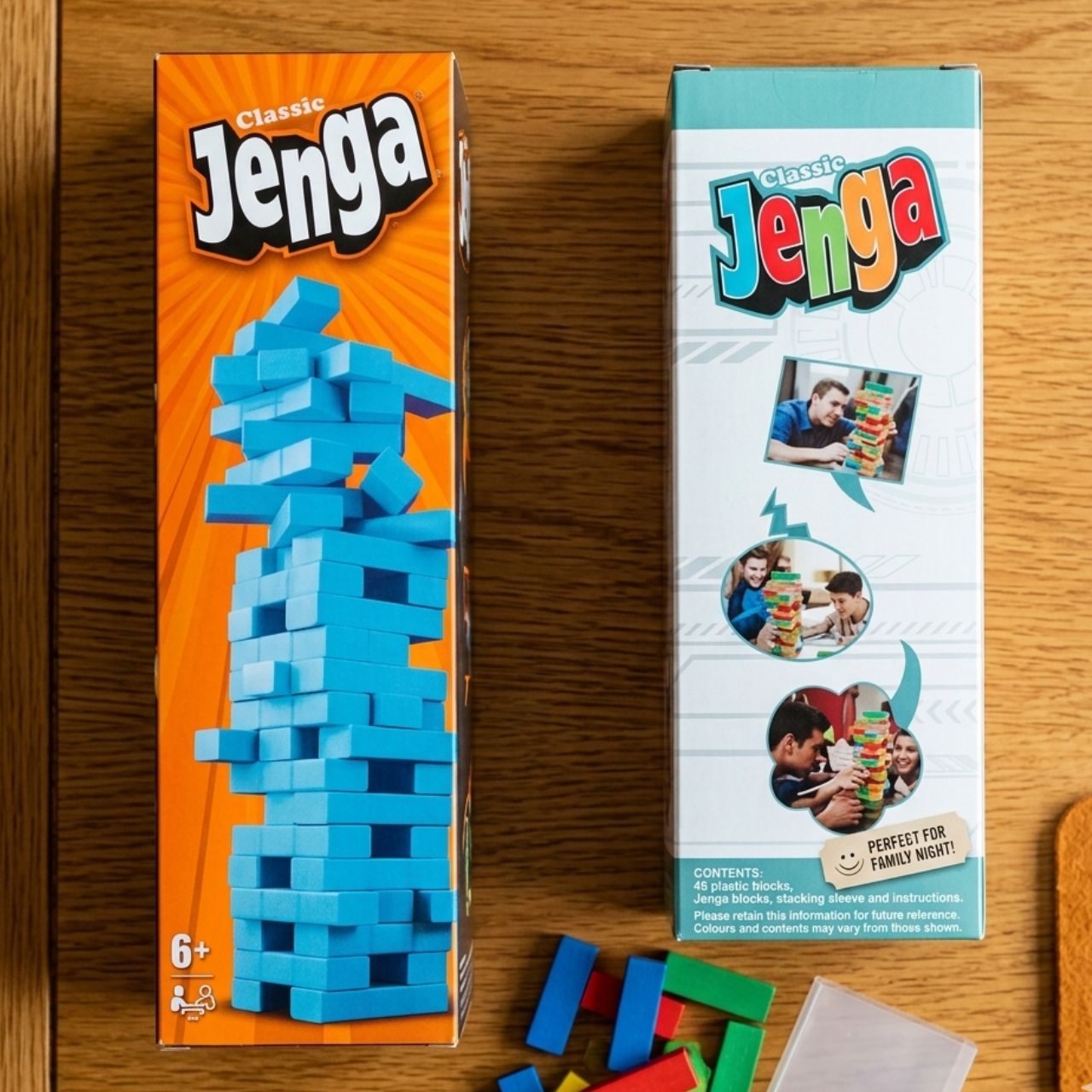 Hasbro Jenga Original Wood Block Game with Digital Die, Classic Stacking Tower Game for Kids Adults Family Party Game Ages 6 Plus Multiplayer Fun Board Game | Buy2Enjoy
