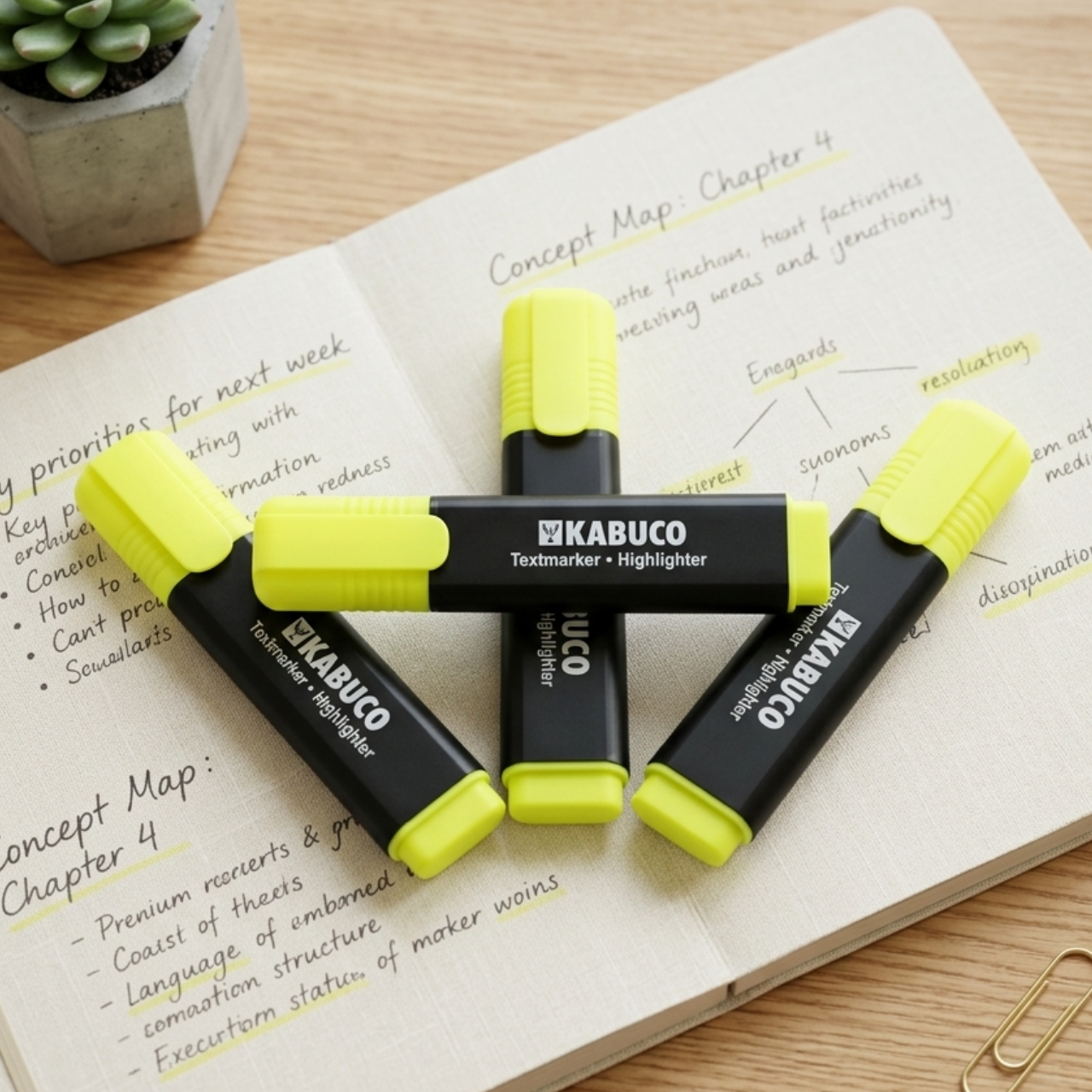 KABUCO Highlighter Text marker Water Based INK With Clip can make lines of 2 - 4mm Pastel Highlighter Pens School Supplies Student Marker Highlighter Japanese Stationery |Buy2Enjoy