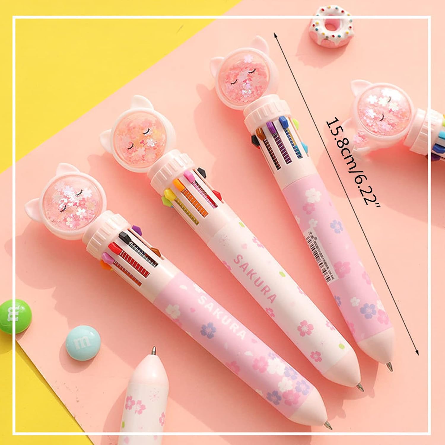 Kawaii Cute Magic Stick Ballpoint Pens Colors School Office Supply Stationery 10 Multicolored Pens Colorful Refill | Different Styles | Buy2Enjoy
