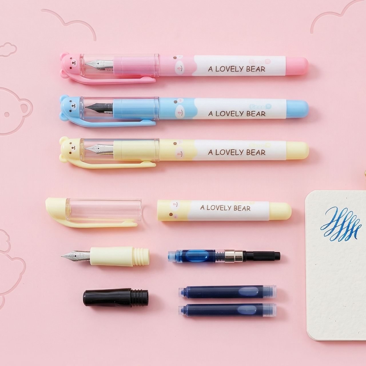 Kawaii Fountain Ink Pen with Free Ink Cartridge Refill, Premium Quality Smooth Writing Pen for School, Cute Pen for Boys Girls, Lightweight Durable Design | Buy2Enjoy