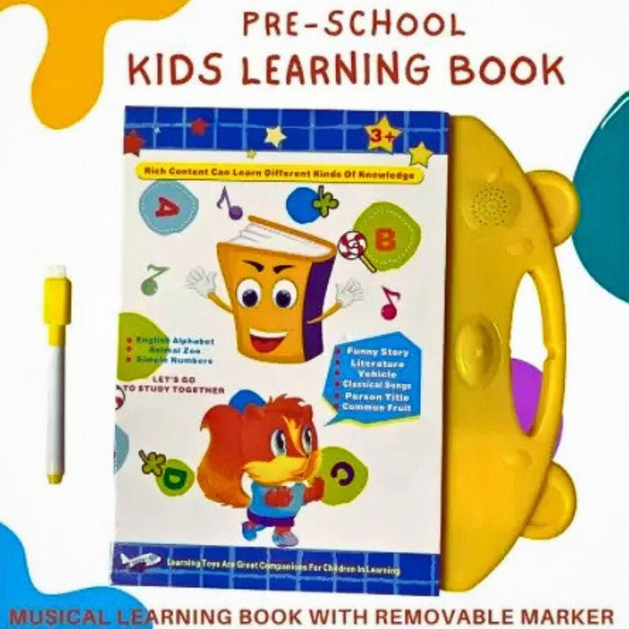 Kids Educational E-Book, Alphabets Letters and Words Learning, Interactive Story Book with Multiple Modes, Fun Learning Toy for Children, English Education | Buy2Enjoy