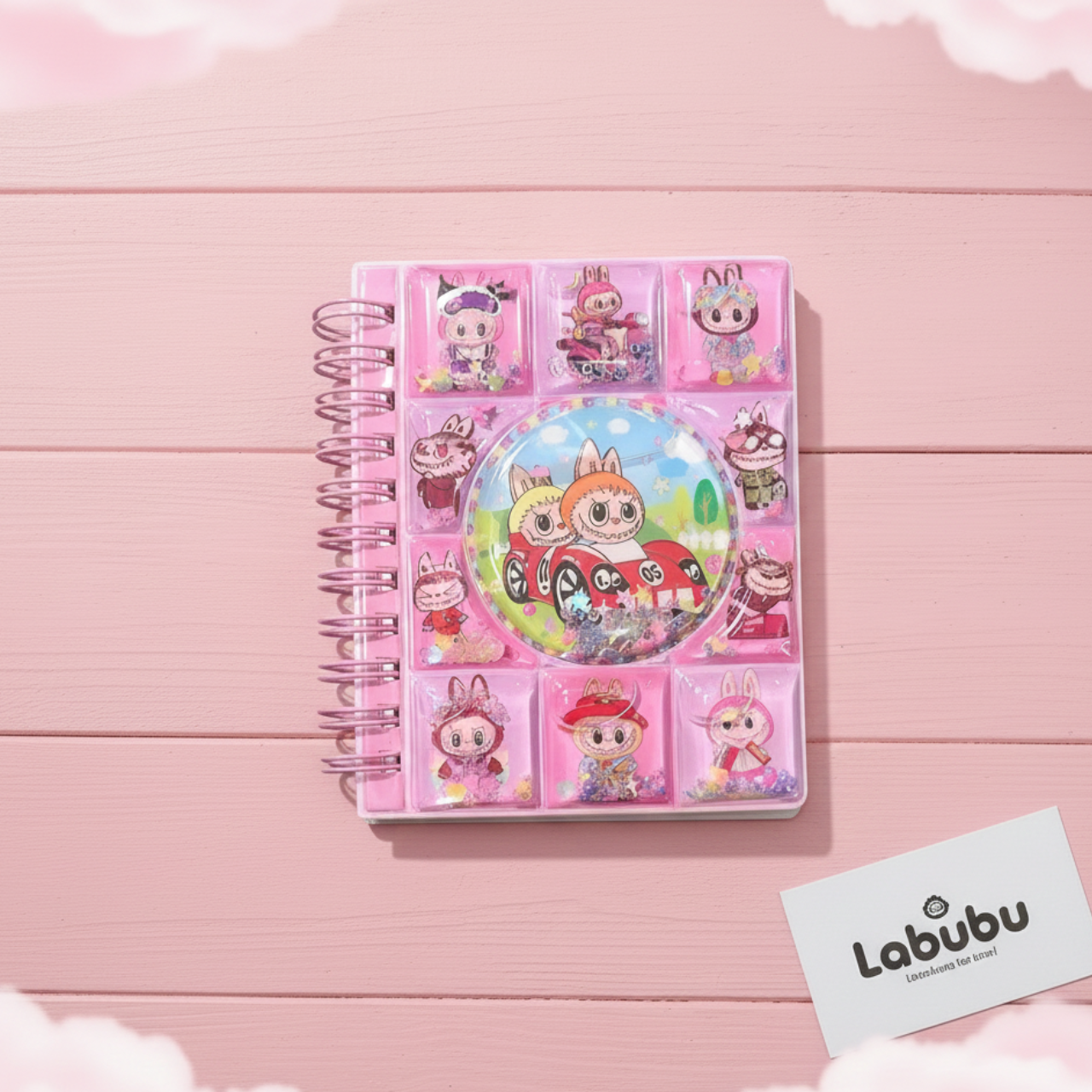 LABUBU Cute Mini Sticker Book Notebook Cute LABUBU Character Sticker Album for Kids & Collectors Notebook Student Notepad Creative Diary Notebook Office Supplies | Buy2Enjoy