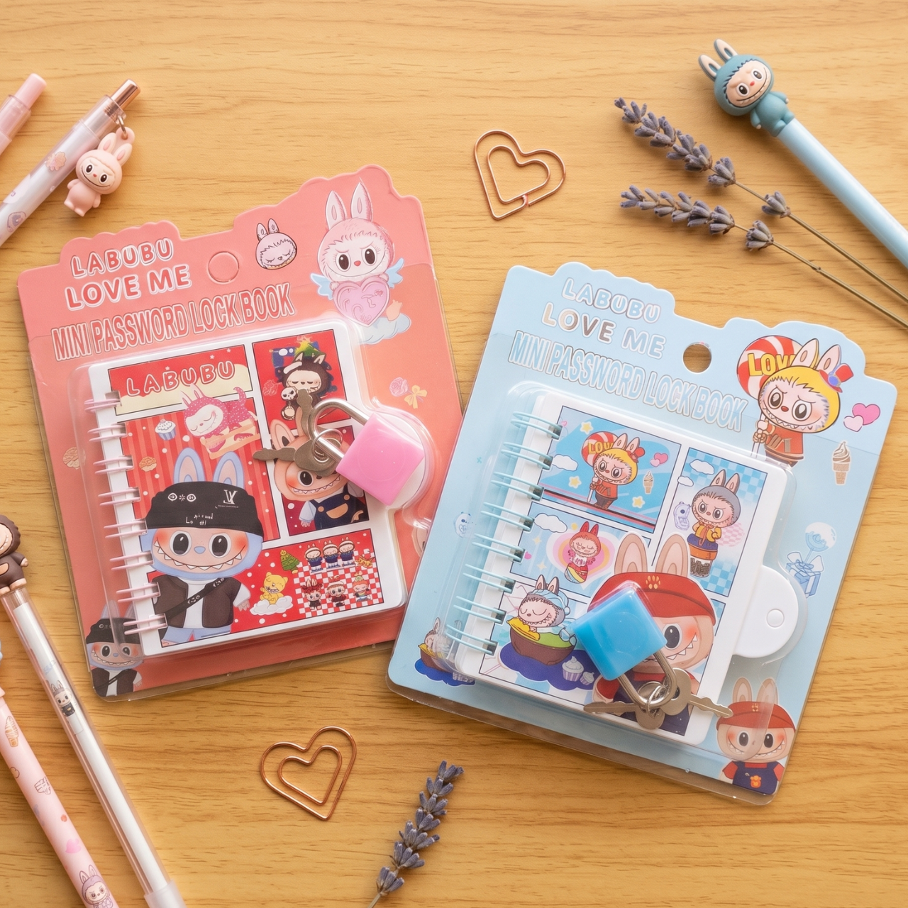 Labubu Mini Secret code Spiral Diary – Cute Pocket Notebook for School, Office, Journaling & Daily Notes Sanrio Style Cartoon Secret Code Book with Lock Mini Diary | Buy2Enjoy