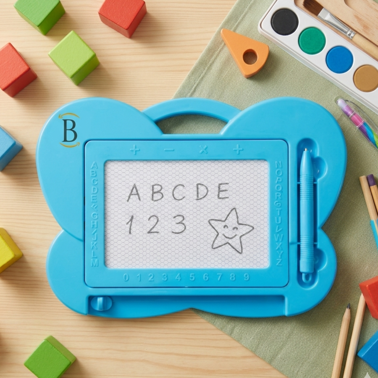 Magnetic Learning Drawing Board for Kids Erasable Doodle & Writing Pad with Easy Wipe Screen Educational Sketching & Travel Activity Toy for Toddlers & Children | Buy2Enjoy