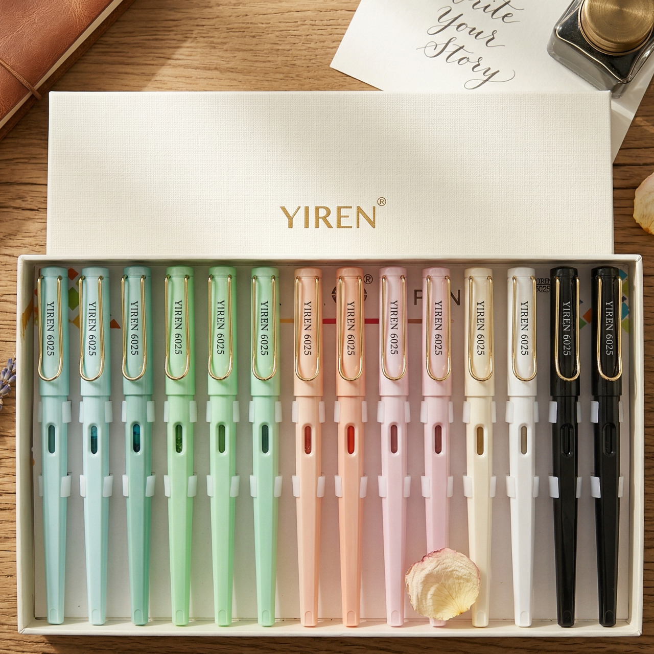 Matte Black Yiren 6025 Fountain Pen EF Nib Plastic Frosted Green Stationery School Office Supplies Ink Pens  Glass ink pump with 0.5 mm Pen tip |  Buy2Enjoy