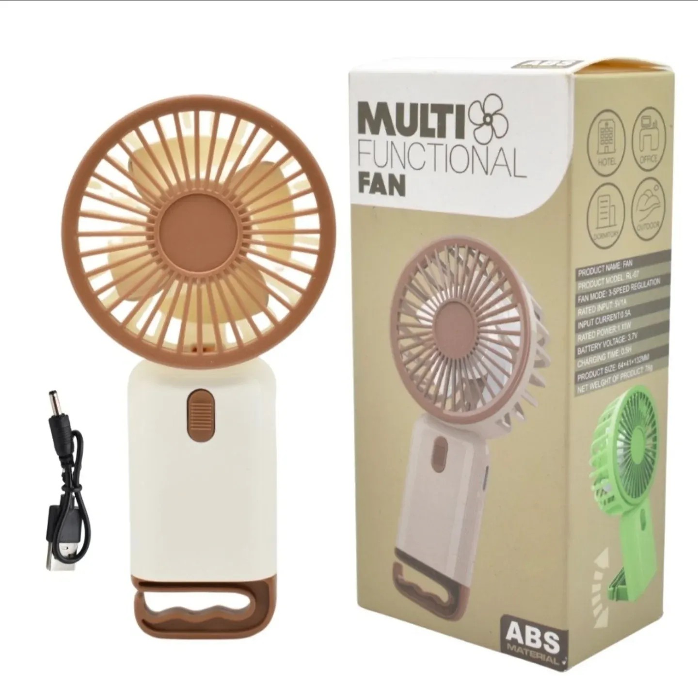 Mini Cute Table Fan with Stand USB Rechargeable Portable Desktop Cooling Fan with 3 Speed Gears Compact Air Cooler for Office, Study, Home, Bedroom & Travel Use | Buy2Enjoy