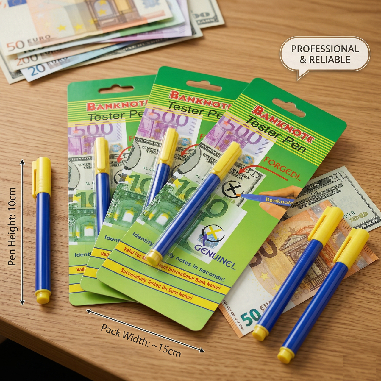 Money Detector Pen Currency Checker Portable Fake Note Tester Quick Cash Verification Tool for Home Shop Office Accurate and Easy to Use | Buy2Enjoy