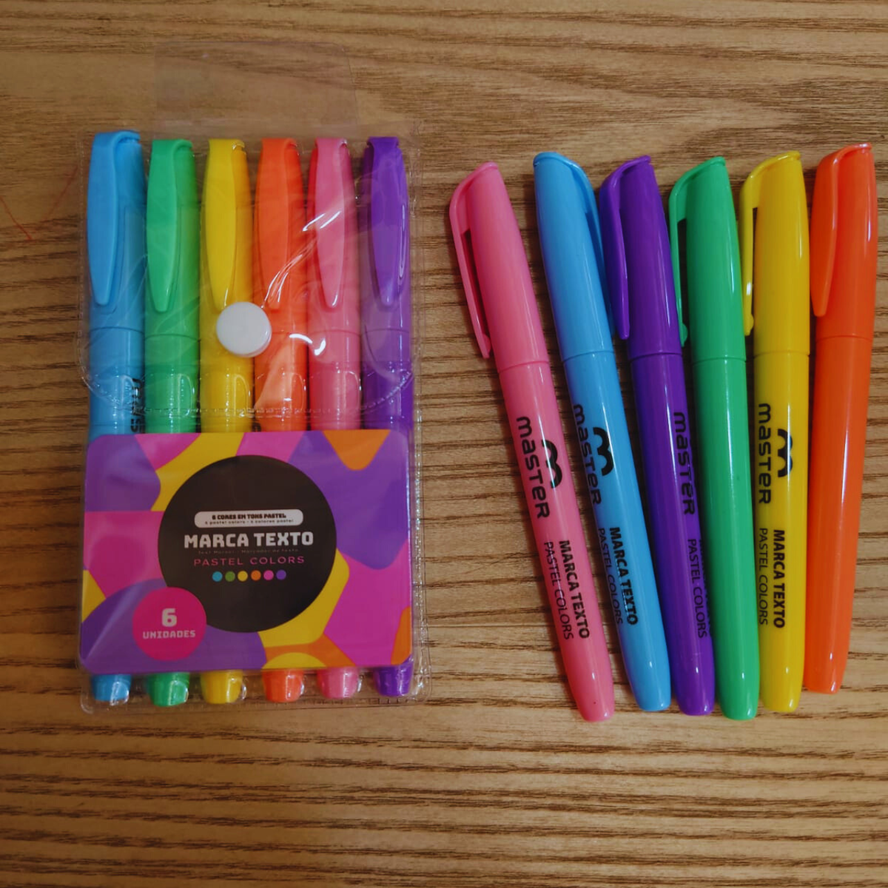 Multicolor Pastel Highlighters Set 6 Pieces, Fluorescent Text Markers, Smooth Writing, Cute Stationery for Girls and Boys, Creative Study Markers | Buy2Enjoy