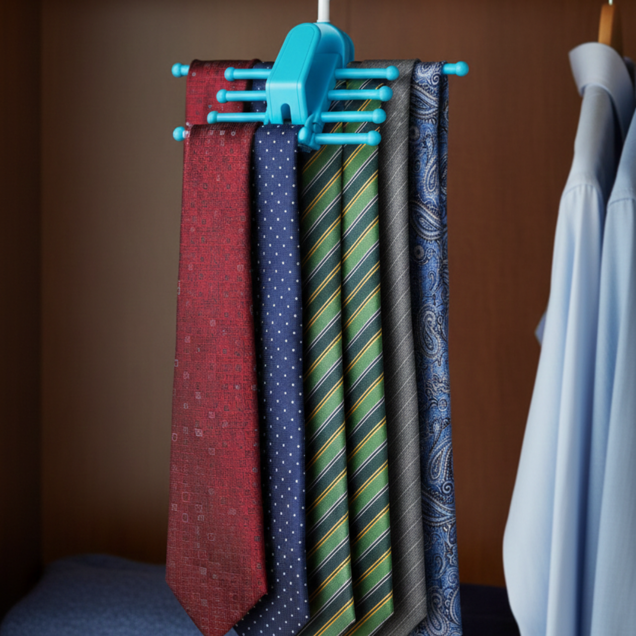 Multipurpose Neck Tie and Belt Hanger, Good Quality Plastic Pants Organizer, Multi Strip Clothes Storage Rack for Scarves, Ties, Shawls & Accessories Hanging Organizer | Buy2Enjoy