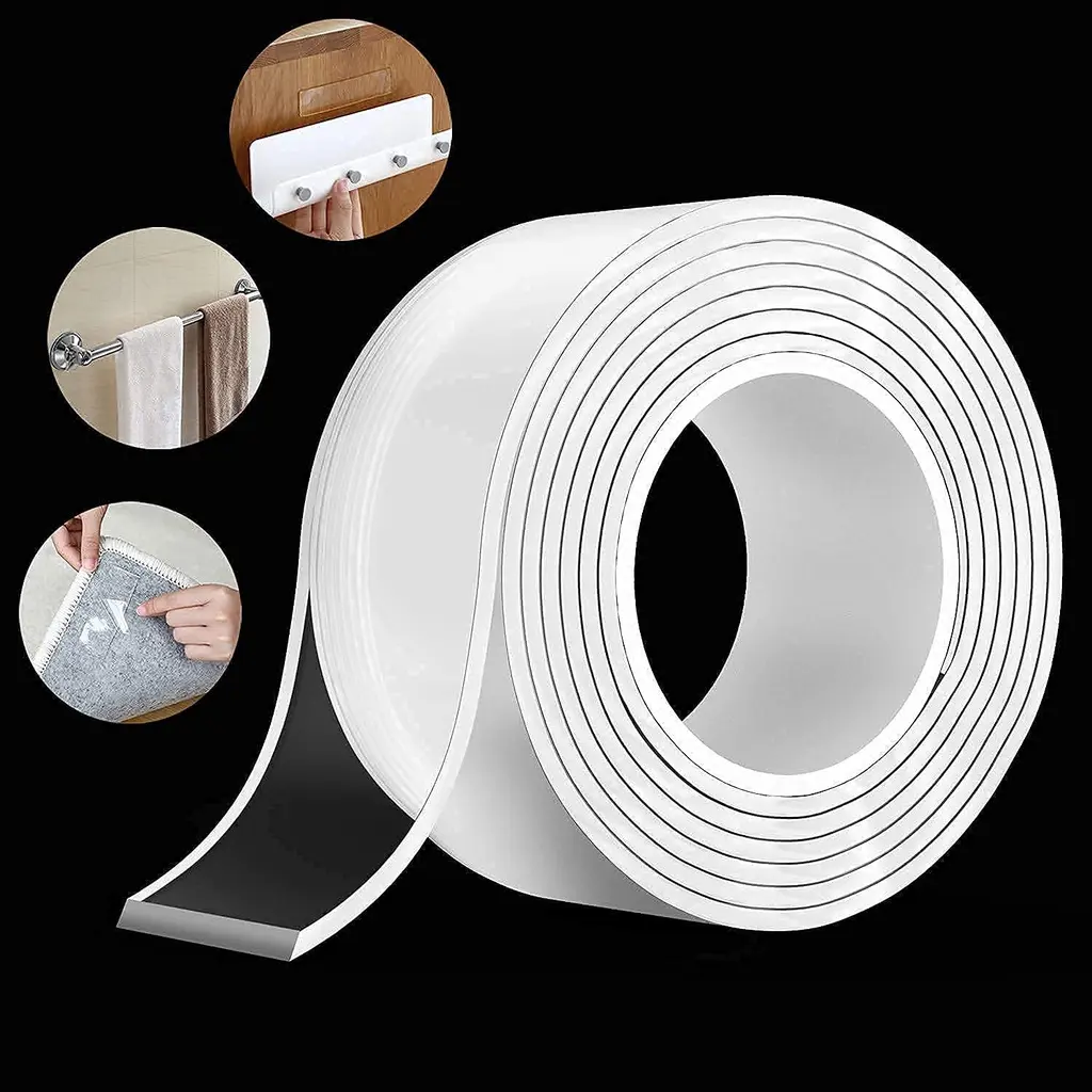 Nano Tape Double Sided Transparent Washable Reusable Adhesive Tape 1m 2m 3m Strong Waterproof Multipurpose DIY Craft Tape | Buy2Enjoy