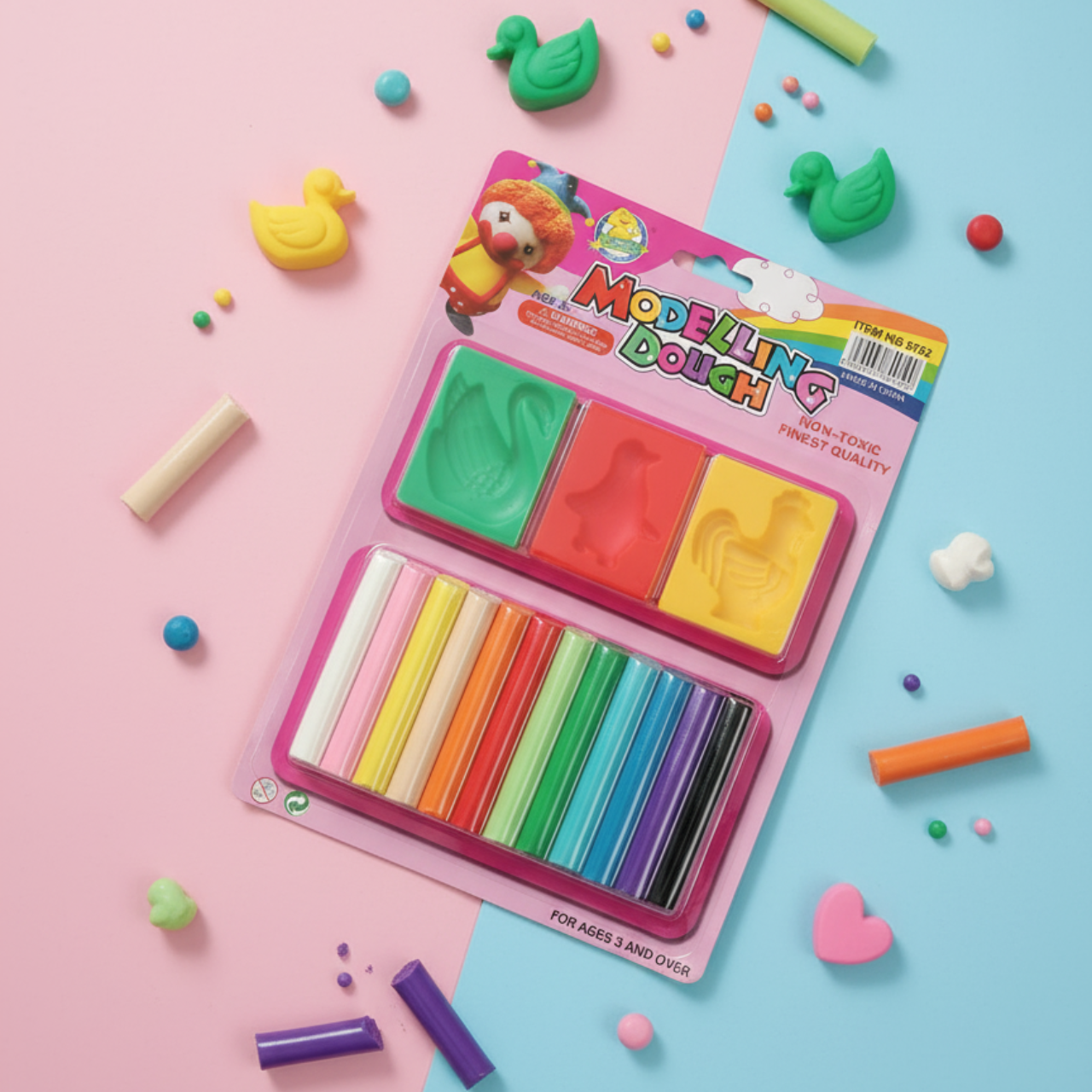 Non-Toxic Modeling Clay Set for Kids – Soft Colorful DIY Arts & Crafts Play Dough Kit | Creative Educational Sculpting Toy for Children, School Projects & Sensory Play | Buy2Enjoy