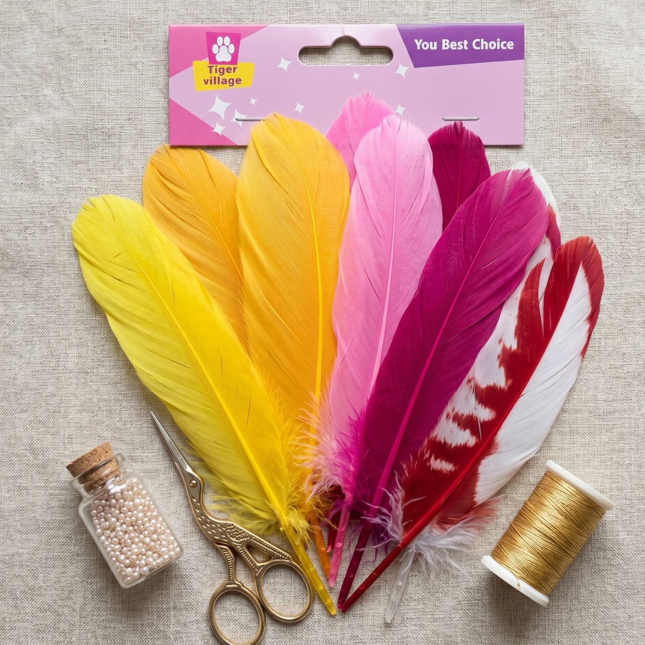 Pack of 6 Colorful Feathers for DIY Craft, Decorative Feathers for Wedding Home Party Decor, Soft Craft Feathers for Art Projects, Costume Making and School Crafts Supplies | Buy2Enjoy