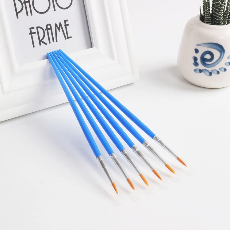 Paint Brushes Art Brush Set – 6 PCS Round Tip Brushes for Oil, Acrylic & Watercolor Painting | Multipurpose Artist Brushes with Smooth Application | Buy2Enjoy