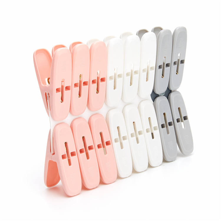 Pastel Clothespins Pack of 16 Plastic Rust Free Strong Laundry Clips Durable Clothes Pegs for Drying Hanging Household Use | Buy2Enjoy