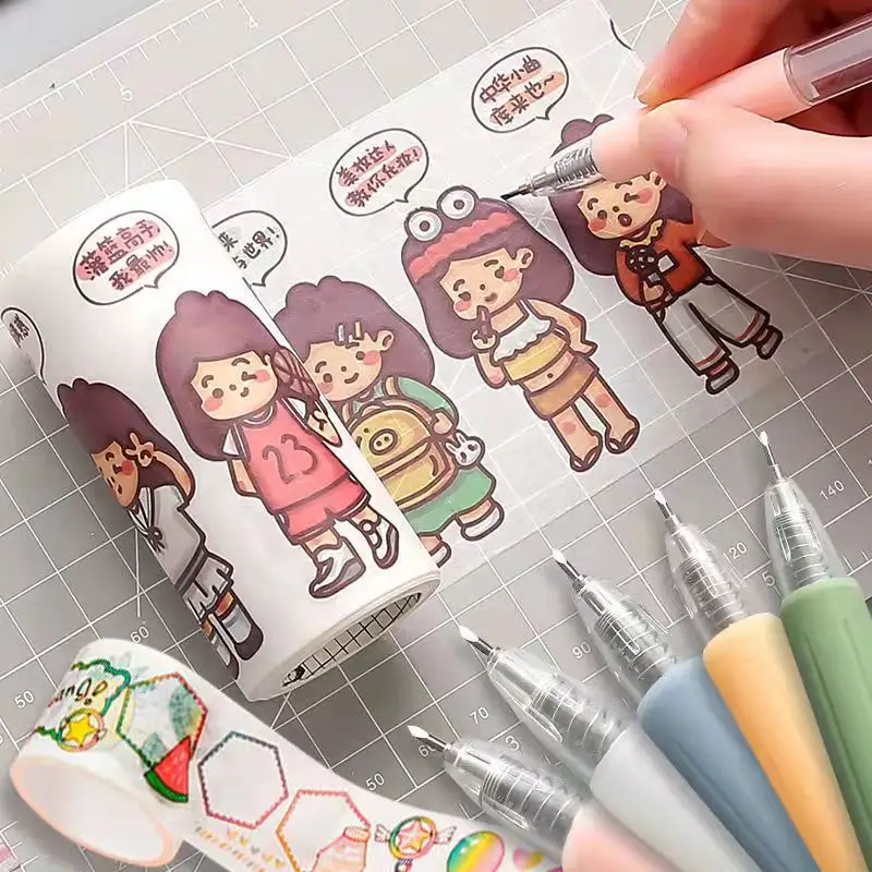 Pen Type Paper Cutter Precision Utility Knife for Art Craft Scrapbooking Sticker Cutting Tool Cute Kuromi Style Stationery | Buy2Enjoy
