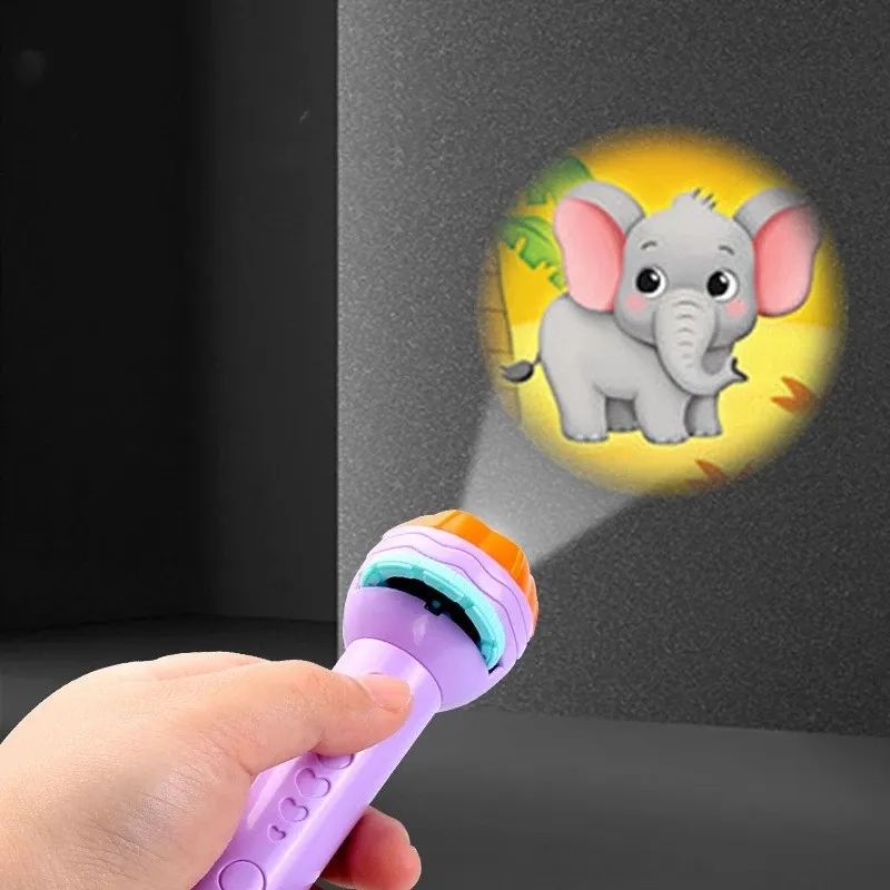 Projector Light Torch Toy Mini Flashlight with 24 Slide Patterns Story Projection Lamp for Kids Educational Imagination Toy | Buy2Enjoy