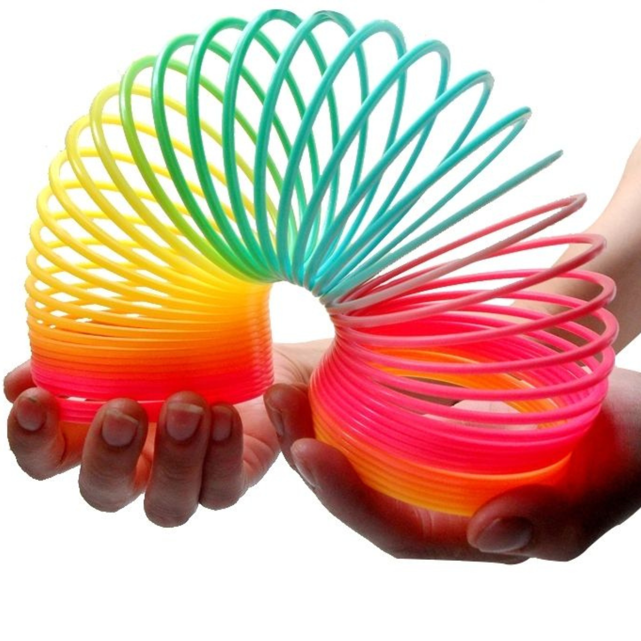 Rainbow Slinky Spring Toy, Plastic Magic Rainbow Spring, Large Colorful Bounce Toy for Kids Fun & Play, Classic Magic Slinky Toy for Sensory Play & Entertainment | Buy2Enjoy