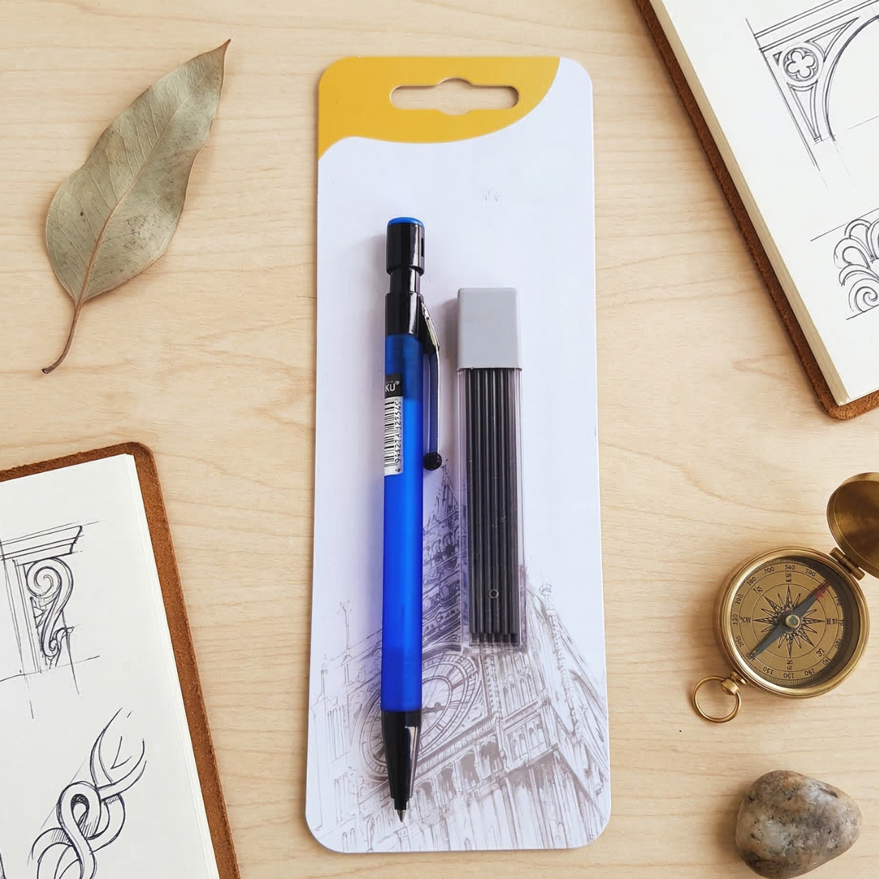 Refillable Mechanical Lead Pencil 0.5mm 0.7mm 2.0mm with 12 Lead Refills, Free Eraser or Sharpener, Smooth Dark Writing, Clutch Pencil for Daily Use | Buy2Enjoy