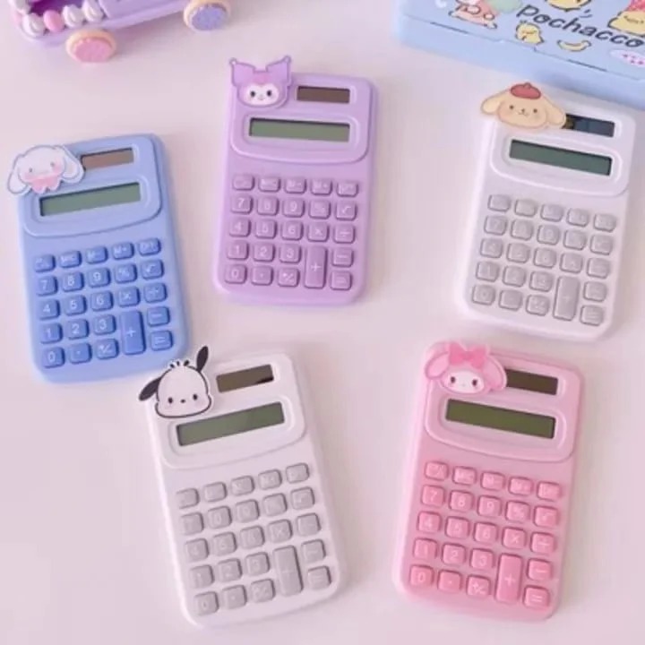Sanrio Characters Mini Calculator Cute Cartoon Portable Desktop Calculator For Kids Primary School Students Compact Pocket Size Gift Use School Office | Buy2Enjoy