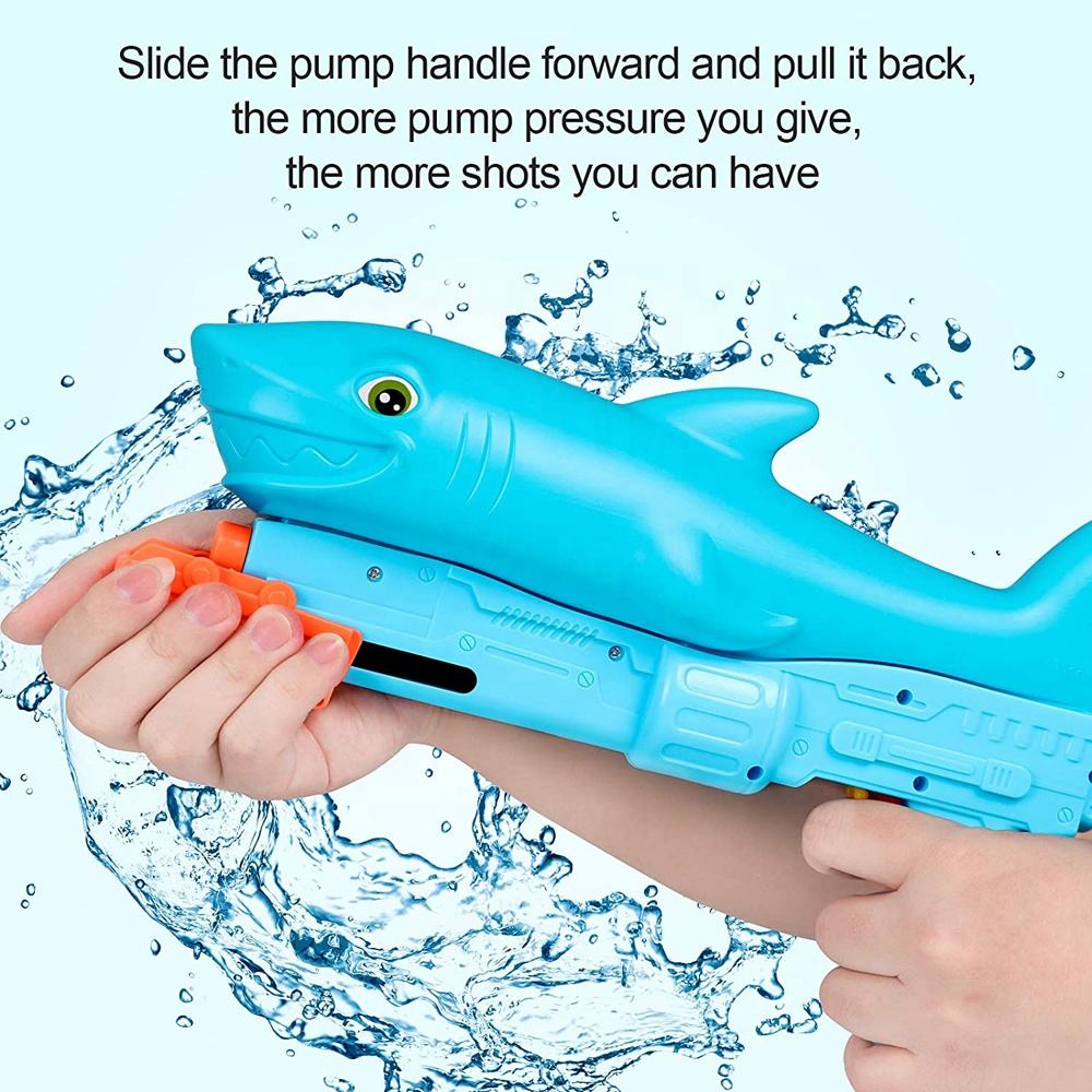 Shark Water Gun for Kids – Cartoon Water Blaster Soaker Toy for Pool, Beach & Outdoor Summer Fun Plastic Spray Launcher Water Gun for Boys & Girls | Buy2Enjoy