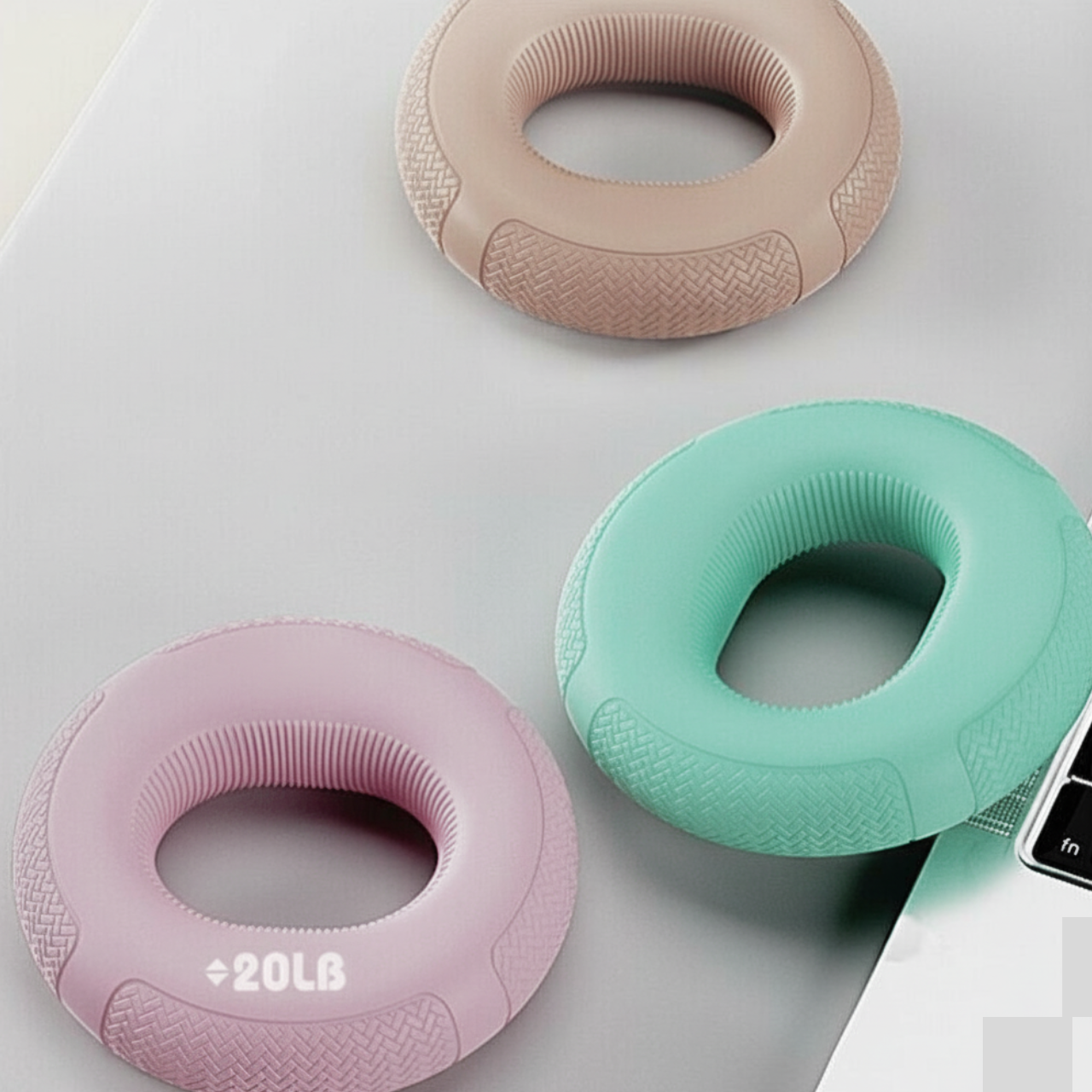 Silicone Hand Grip Device Finger Exercise Ring, Strengthener Stretcher for Forearm Training,Muscle Enhancement Ring,Stress Relief Hand Exerciser for Grip Strength Workout|Buy2Enjoy