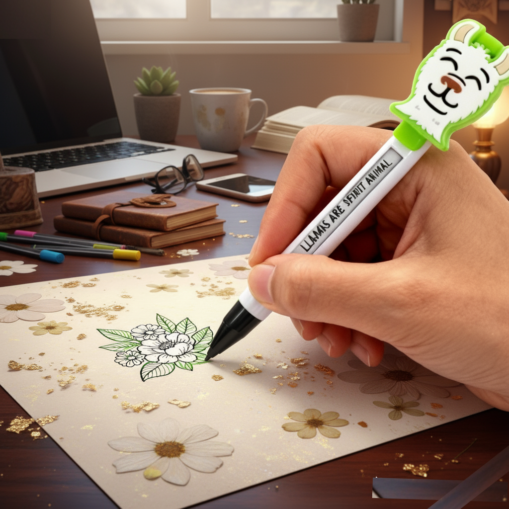 Spirit Animals Ex-Press-It Black Ink Pen Smooth Writing Creative Ball Pen for Kids, Students & Office Use Best Stylo Spitit Animal By Geddes pen Buy2Enjoy