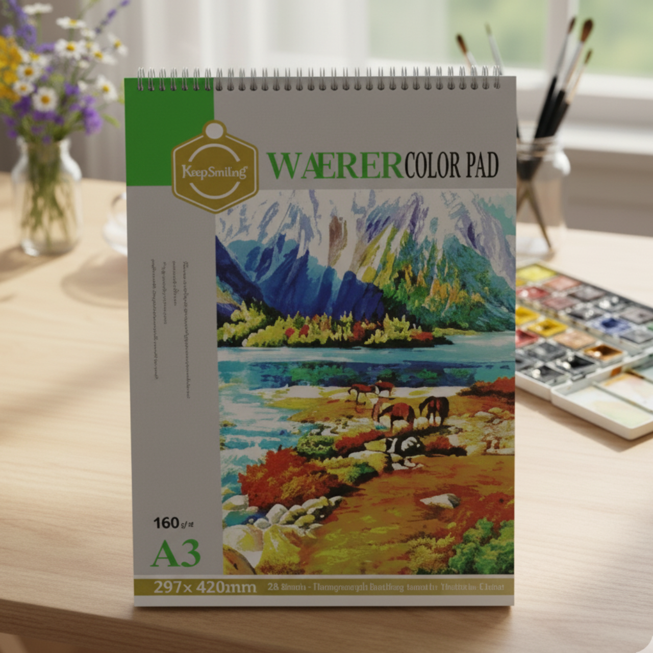Watercolor Pad Notebook Best for Artist Heavyweight Backing Pad 160g Thick Paper (148 x 210 mm) 24 Sheets Book for Artisan Painting | Buy2Enjoy